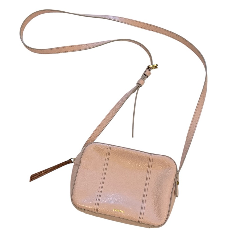 Fossil Blush Pink Leather Crossbody Bag